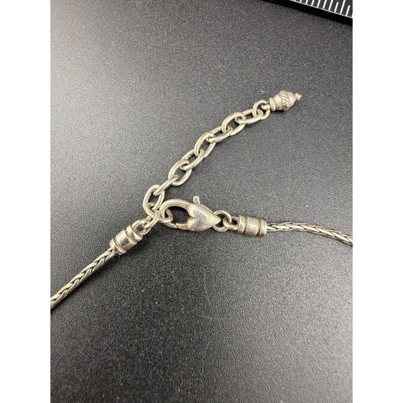 Brighton Home Is Where The Heart Is Necklace Silver Tone Flapper Opera 40" - Picture 6 of 10